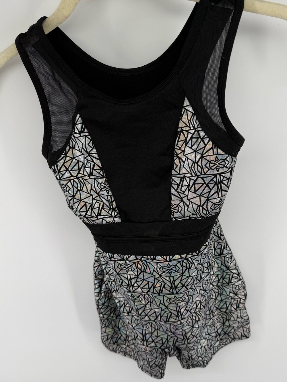 Cat &‎ Jack Girls Shimmer Geometric Gymnastics Suite Size S (6/6X)